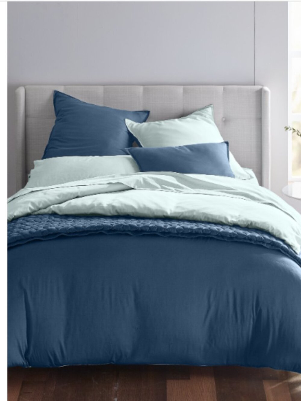 Oake Solid Reversible Cotton Tencel 3-Pc Comforter Set King Size